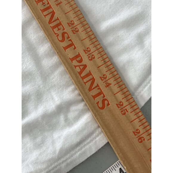 Hem & Thread Good Vibes Only Graphic Tee Women S White Oversized Essential Basic - Picture 8 of 10